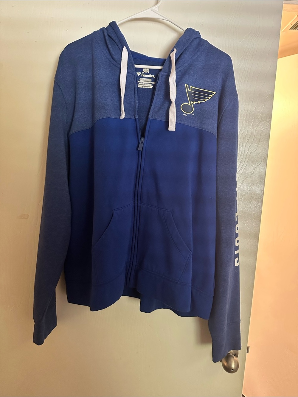 Fanatics Blue St. Louis Blues Men's Zip Hoodie